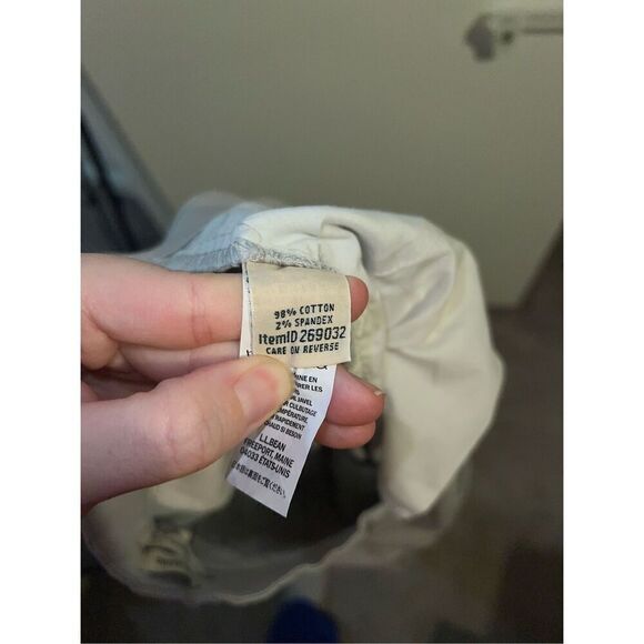 LL Bean Light Gray Straight Leg Stretch Waist Pants 14 - Picture 8 of 8